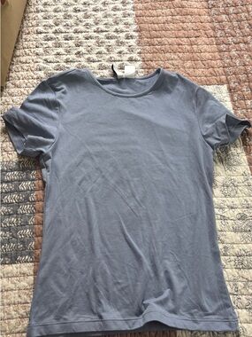 H&M Short Sleeve Tee in Dusty Blue